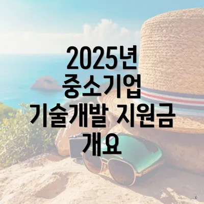 2025년 중소기업 기술개발 지원금 개요