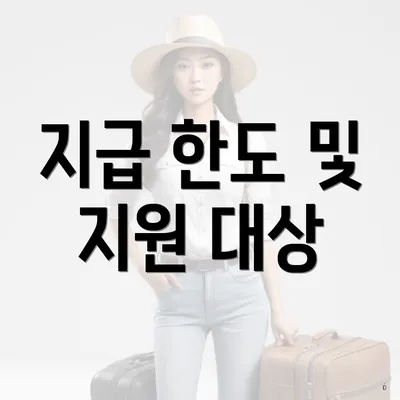 지급 한도 및 지원 대상